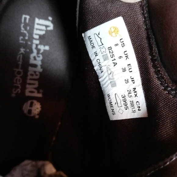 Timberland "Amston" Wedge Heel Wheat Nubuck paracord lace lug sole Boots 8251A - Picture 9 of 10